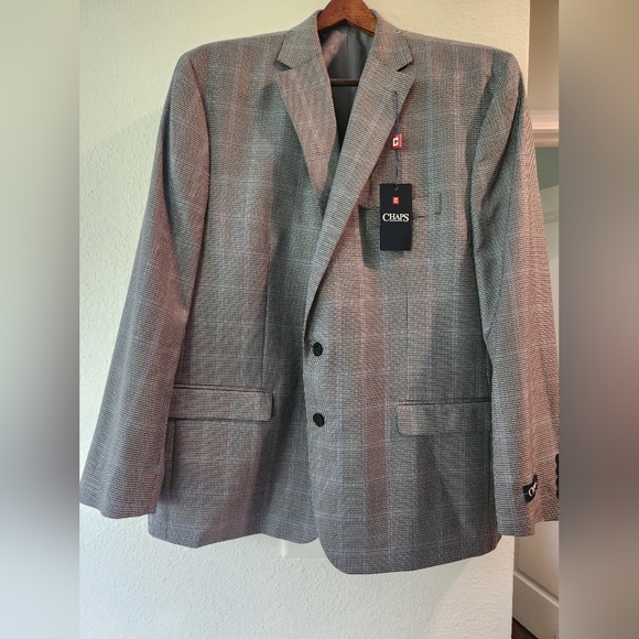 Chaps Other - Chaps Gray Sport Coat with Classic Glen Check